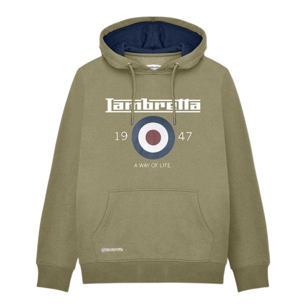 Lambretta Unisex Adult Target Hoodie / Green